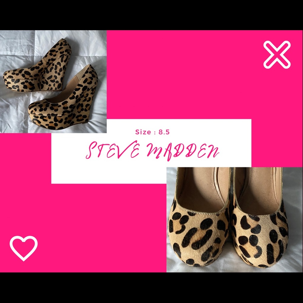 Steve Madden Leopard Wedge Heels